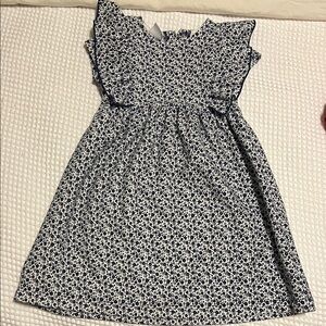 Zara Kids Floral Dress in Navy and White
